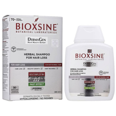 Шампунь рослинний проти випадіння волосся Біоксин (Bioxsine DermaGen) для сухого і нормального волосся 300 мл