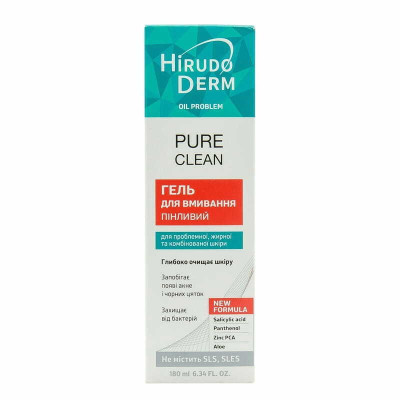 Гель для вмивання Hirudo Derm (Гірудо дерм) Oil Problem Pure Clean пінливий 180 мл