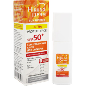 Крем сонцезахисний для обличчя Hirudo Derm (Гірудо дерм)  Sun Protect Ultra Protect Face SPF 50 50 мл