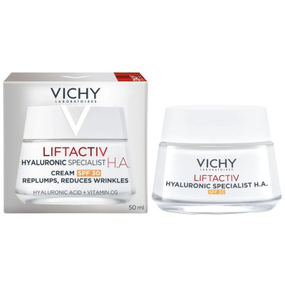 Крем для обличчя Vichy (Віши) Liftactiv H.A. Hyaluronic Specialist SPF30 антивіковий для корекції зморшок та пружності всіх типів шкіри 50 мл