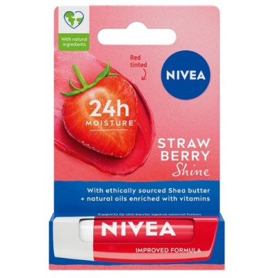 Бальзам для губ NIVEA (НІВЕЯ) Фруктове сяйво зі смаком полуниці 4,8 г