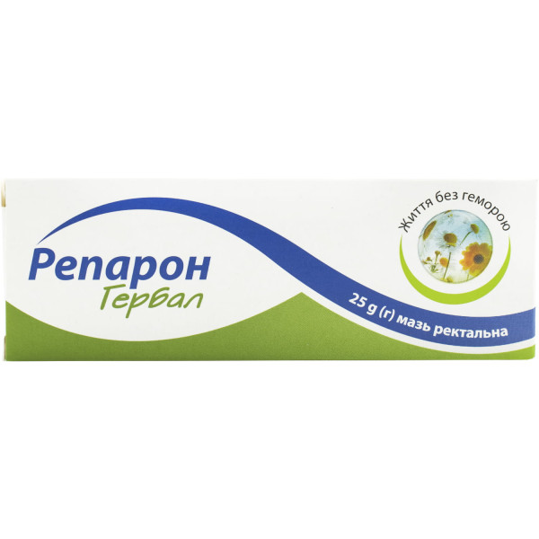 РЕПАРОН Гербал мазь ректальна для полегшення симптомів геморою туба 25 г