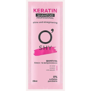 Шампунь для блиску та випрямлення волосся ОШИ (O'SHY) Keratin 15 мл
