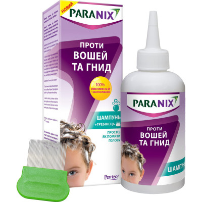 ПАРАНІКС (PARANIX) шампунь протипедикульозний (від вошей та гнид) з гребінцем 200 мл