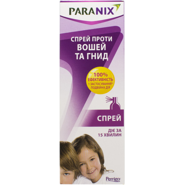 ПАРАНІКС (PARANIX) спрей для волосся протипедикульозний (від вошей та гнид) 100 мл