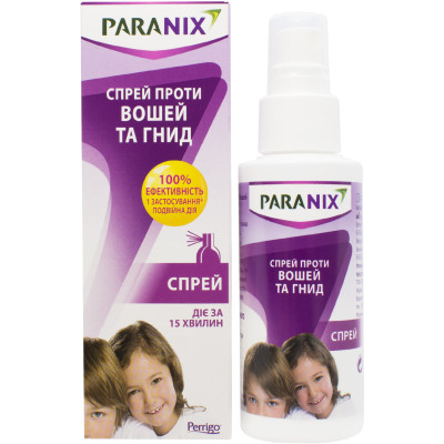 ПАРАНІКС (PARANIX) спрей для волосся протипедикульозний (від вошей та гнид) 100 мл