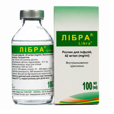 ЛІБРА розчин для інфузій 42 мг/мл пляшка 100 мл