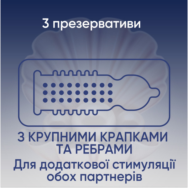 Презервативи латексні з силіконовою змазкою Contex Extra Sensation (з крупними крапками та ребрами) упаковка 3 шт