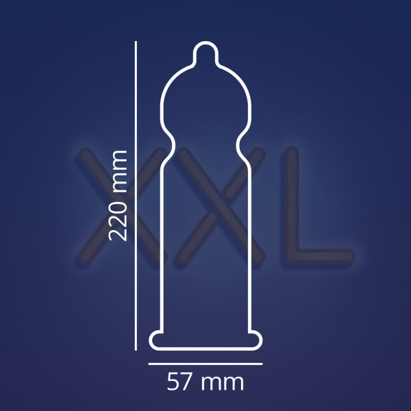 Презервативи латексні з силіконовою змазкою Contex® Extra Large (великого розміру) упаковка 3 шт