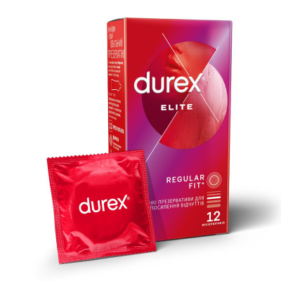 Презервативи латексні з силіконовою змазкою Durex® Elite (особливо тонкі) упаковка 12 шт