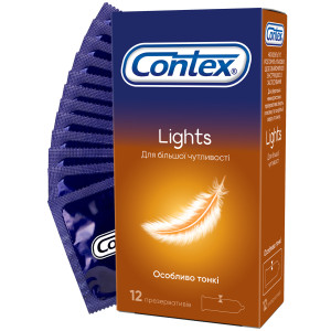 Презервативи латексні з силіконовою змазкою Contex Lights (особливо тонкі) упаковка 12 шт