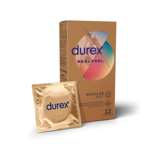 Презервативи латексні з силіконовою змазкою Durex® Real Feel (натуральні відчуття) упаковка 12 шт