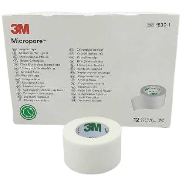 Пластир хірургічний Micropore (Мікропор) 2,5смх9,1м 1530-1 білий, 1 шт