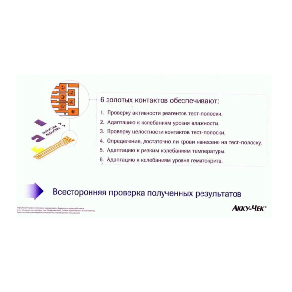 Тест-смужки до глюкометра АККУ-ЧЕК (ACCU-CHEK) Перформа вимірювання глюкози в крові №50