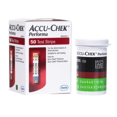 Тест-смужки до глюкометра АККУ-ЧЕК (ACCU-CHEK) Перформа вимірювання глюкози в крові №50