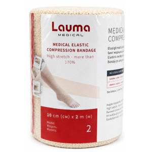 Бинт медичний еластичний Lauma модель 2 Latex Free стрічковий високої розтяжності 2мx10см