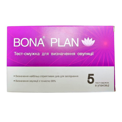 Тест-смужка BONA PLAN для визначення овуляції №5