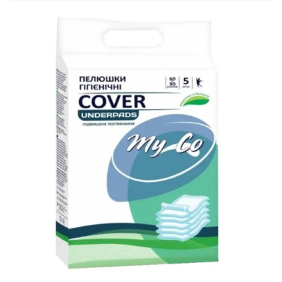 Пелюшки гігієнічні одноразові MyCo Cover вбираючі 60х90см 5 шт
