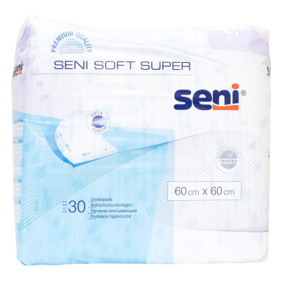 Пелюшки гігієнічні одноразові SENI SOFT Super вбираючі 60х60 30 шт