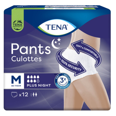 Підгузки-труси для дорослих TENA (Тена) Pants Plus Night Medium 80-110см 12 шт