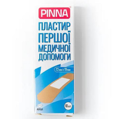 Пластир бактерицидний Pinna (Пінна) 19х72мм на тканинній основі, 10 шт