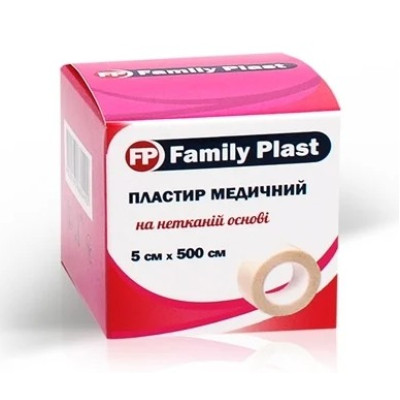 Пластир котушковий FP Family Plast 5смх500см на нетканій основі, 1 шт
