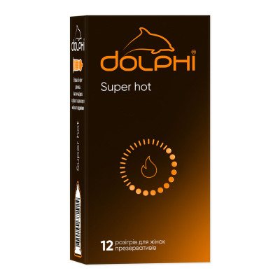 Презервативи латексні ДОЛФІ (DOLPHI) Super hot з ребрами і крапками та розігріваючим ефектом для жінки упаковка 12 шт