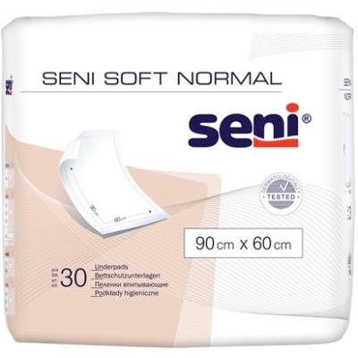 Пелюшки гігієнічні одноразові SENI SOFT Normal вбираючі 90х60 30 шт