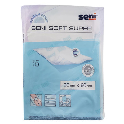 Пелюшки гігієнічні одноразові SENI SOFT Super вбираючі 60х60 5 шт