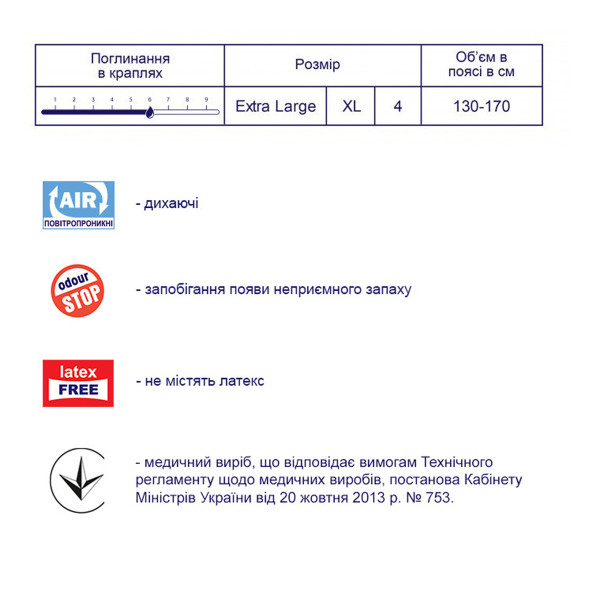 Підгузники для дорослих SENI Standard Air extra large 30 шт