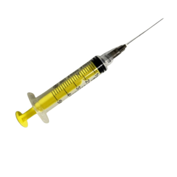 Шприц ін`єкційний  Alexpharm 5 мл Луєр Лок (Luer Lock) 3-компонентний зі знімною голкою 22G (0,7 х 40 мм) з фіксатором голки 1 шт