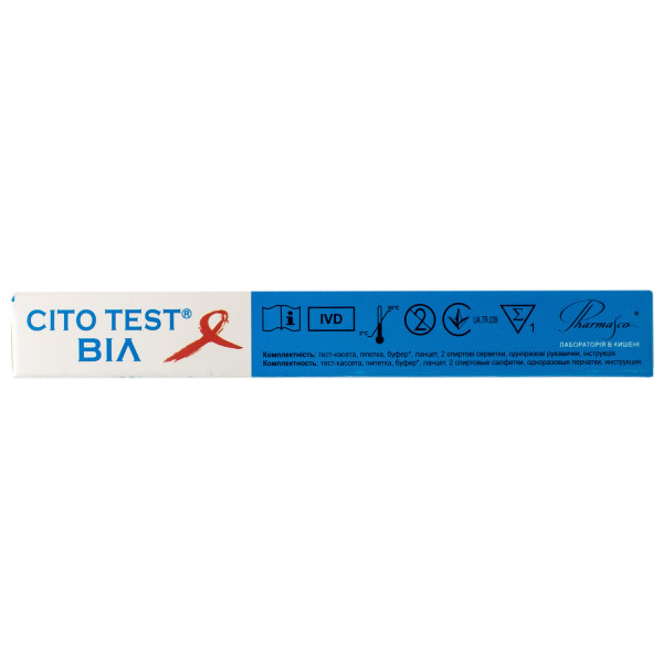 Тест-система Cito Test HIV 1/2 для визначення антитіл до ВІЛ-інфекції 1 та 2 типу в крові №1