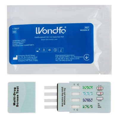 Тест Wondfo W2004-P для визначення 4 видів наркотиків №1