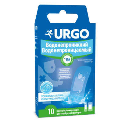 Набір пластирів медичних URGO (УРГО) Водонепроникний 2-х різних розмірів,, 10 шт