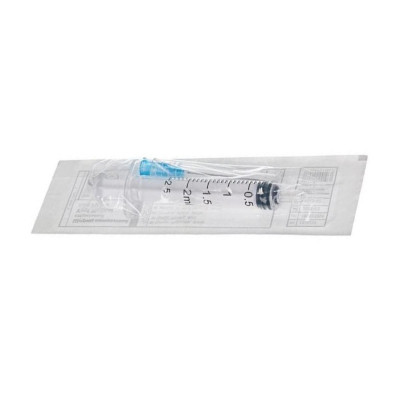 Шприц ін`єкційний Vogt Medical 2(2,5) мл Луєр (Luer) 3-компонентний з однією голкою 23G х 1 1/2" (0,6 х 30 мм) 1 шт