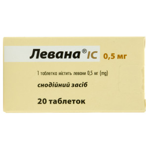 ЛЕВАНА ІС таблетки 0,5 мг №20 (10х2)