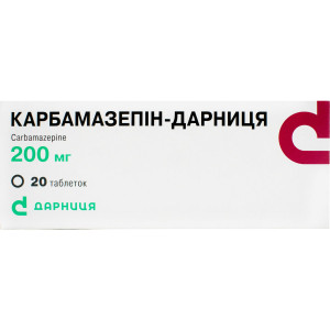 КАРБАМАЗЕПІН-ДАРНИЦЯ таблетки 200 мг №20 (10х2)