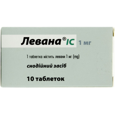 ЛЕВАНА ІС таблетки 1 мг №10 (10х1)