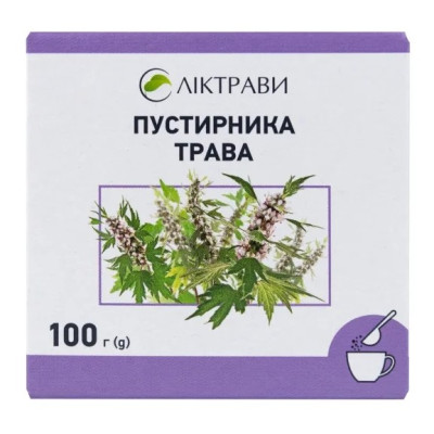 ПУСТИРНИКА ТРАВА трава різано-пресована  з внутрішнім пакетом 100 г Ліктрави