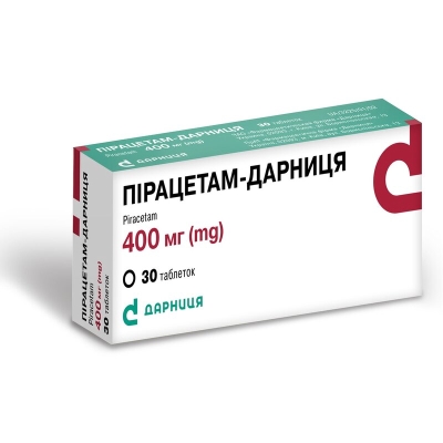 ПІРАЦЕТАМ-ДАРНИЦЯ таблетки 400 мг №30 (10х3)