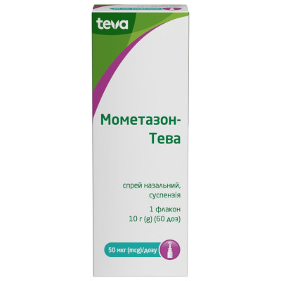 МОМЕТАЗОН-ТЕВА спрей назальний суспензія 50 мкг/доза флакон 60 доз (10 г)