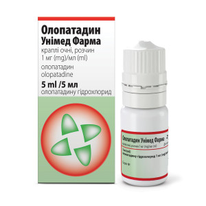 ОЛОПАТАДИН УНІМЕД ФАРМА краплі очні розчин 1 мг/мл флакон 5 мл