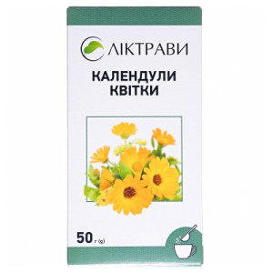 КАЛЕНДУЛИ квітки дроблені сирі 50 г Ліктрави