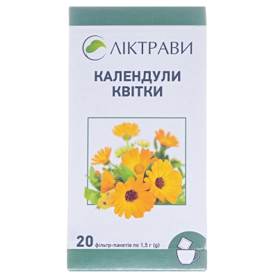 КАЛЕНДУЛИ квітки фільтр-пакети 1,5 г №20 Ліктрави