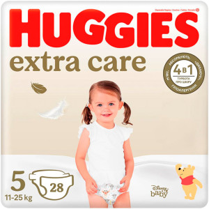 Підгузники  дитячі Huggies (Хагіс) Extra Care розмір 5 (11-25 кг) 28 шт