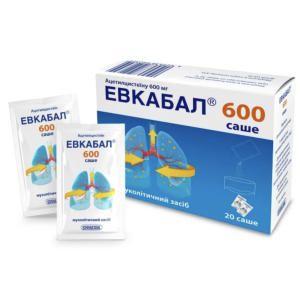 ЕВКАБАЛ 600 САШЕ порошок для орального розчину 600 мг саше 3 г №20