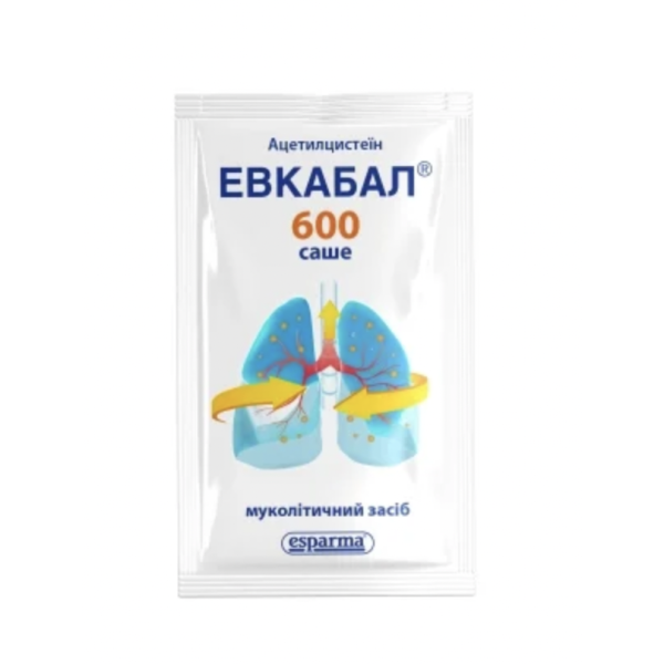 ЕВКАБАЛ 600 САШЕ порошок для орального розчину 600 мг саше 3 г №20
