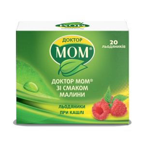 ДОКТОР МОМ ЗІ СМАКОМ МАЛИНИ льодяники №20 (4х5)