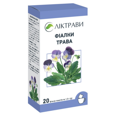 ФІАЛКИ ТРАВА фільтр-пакети 1,5 г №20 Ліктрави