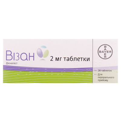 ВІЗАН таблетки 2 мг №28 (14х2)